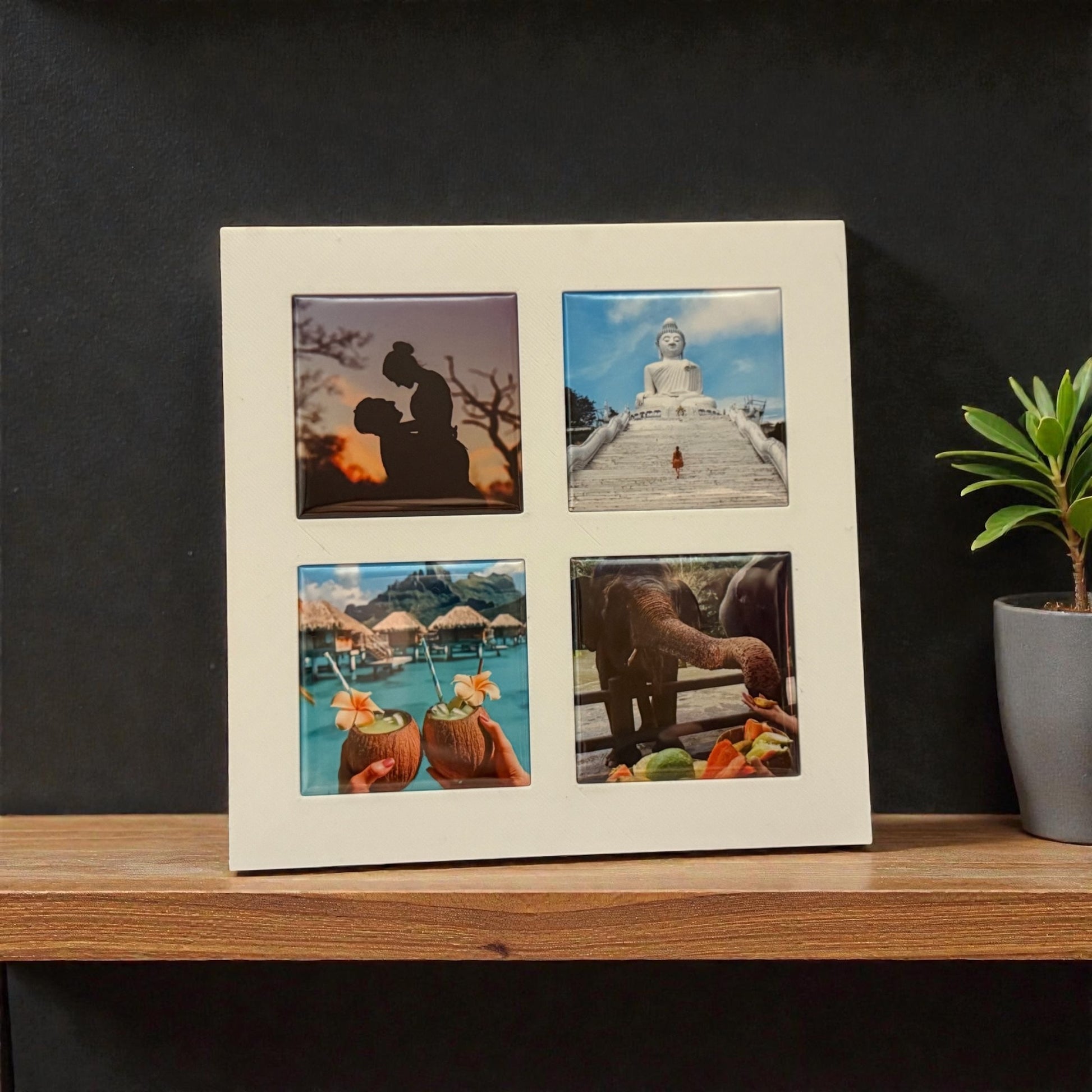 Frame for custom magnet photos.